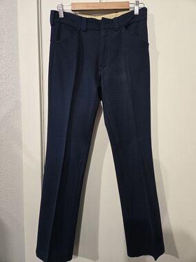 Vintage Navy Blue Men's Dress Pants